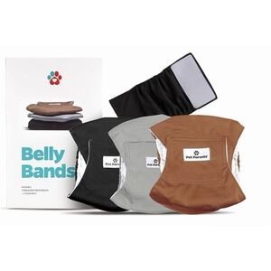 Pet Parents Premium Washable Belly Bands for Male Dogs 3 Pack Medium 16"-20"